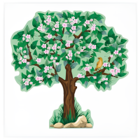 Наклейка для стен "Цветущее дерево"