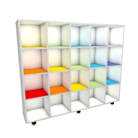 Шкаф для горшков на ножках, 20 ячеек (1346х254х1180 мм)