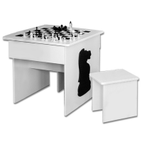 Стол игровой шахматы с ящиками и табуретками