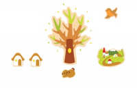 Комплект декораций "Деревушка"