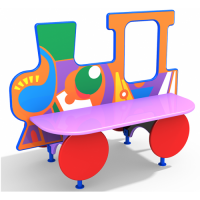 Лавочка детская "Граффити Паровозик"