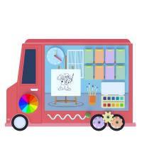 Бизиборд «Фургон художника»