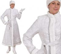 Костюм "Снегурочка" длинная приталенная сантун (белый)