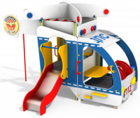 Игровой элемент с горкой "Вертолет ДПС"